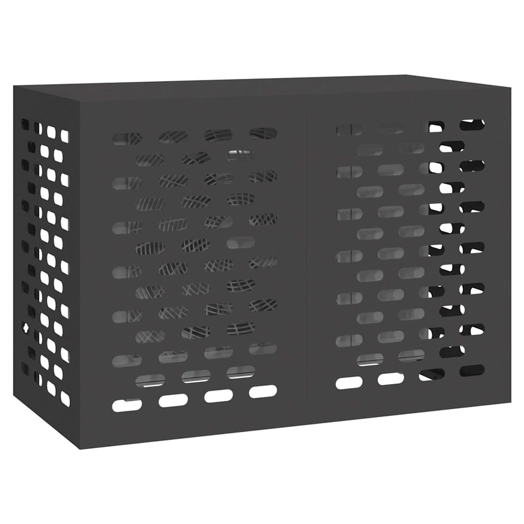 vidaXL Pokrywa do klimatyzatora Czarny 100 x 50 x 70 cm Stal