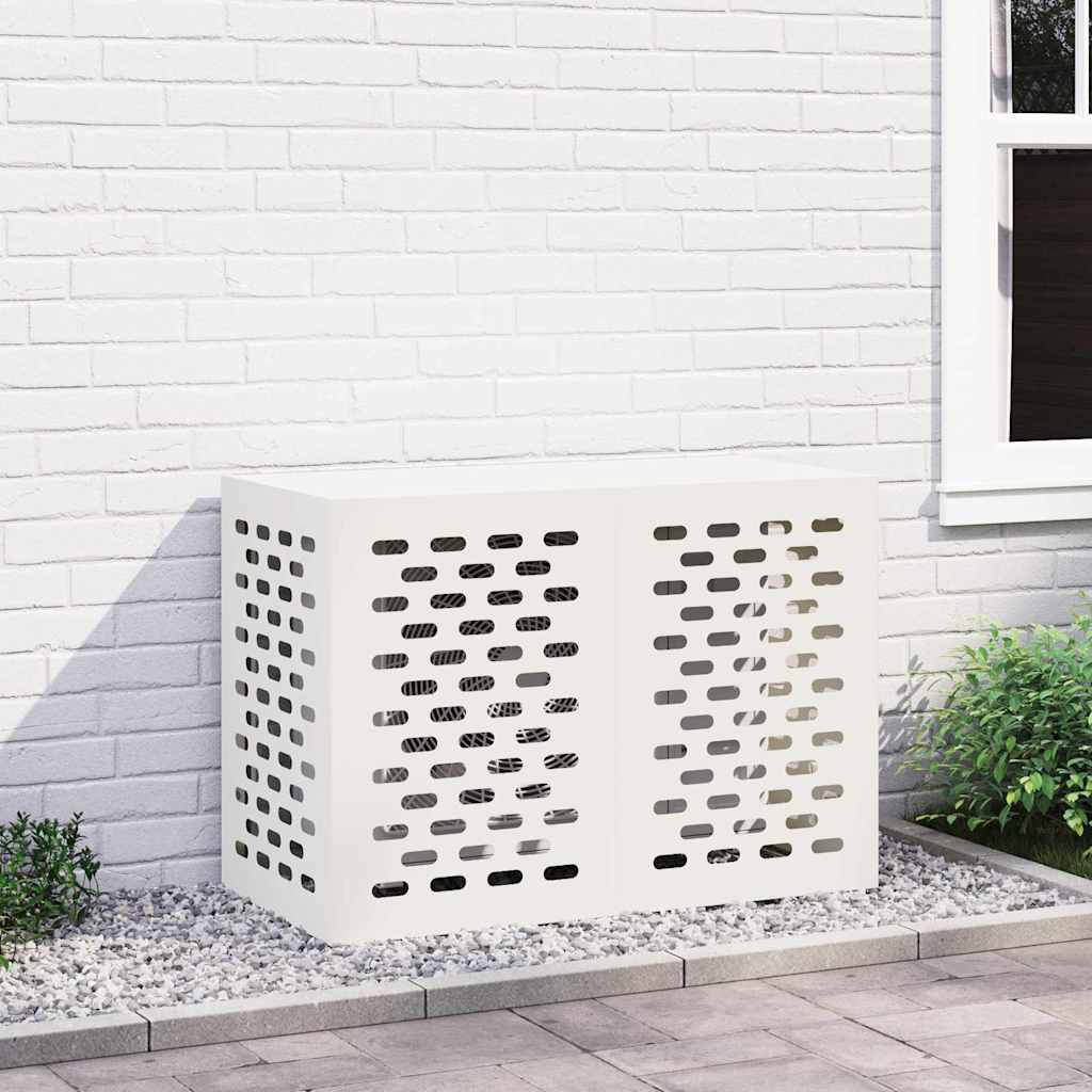 vidaXL Pokrywa do klimatyzatora Biały 100 x 50 x 70 cm Stal