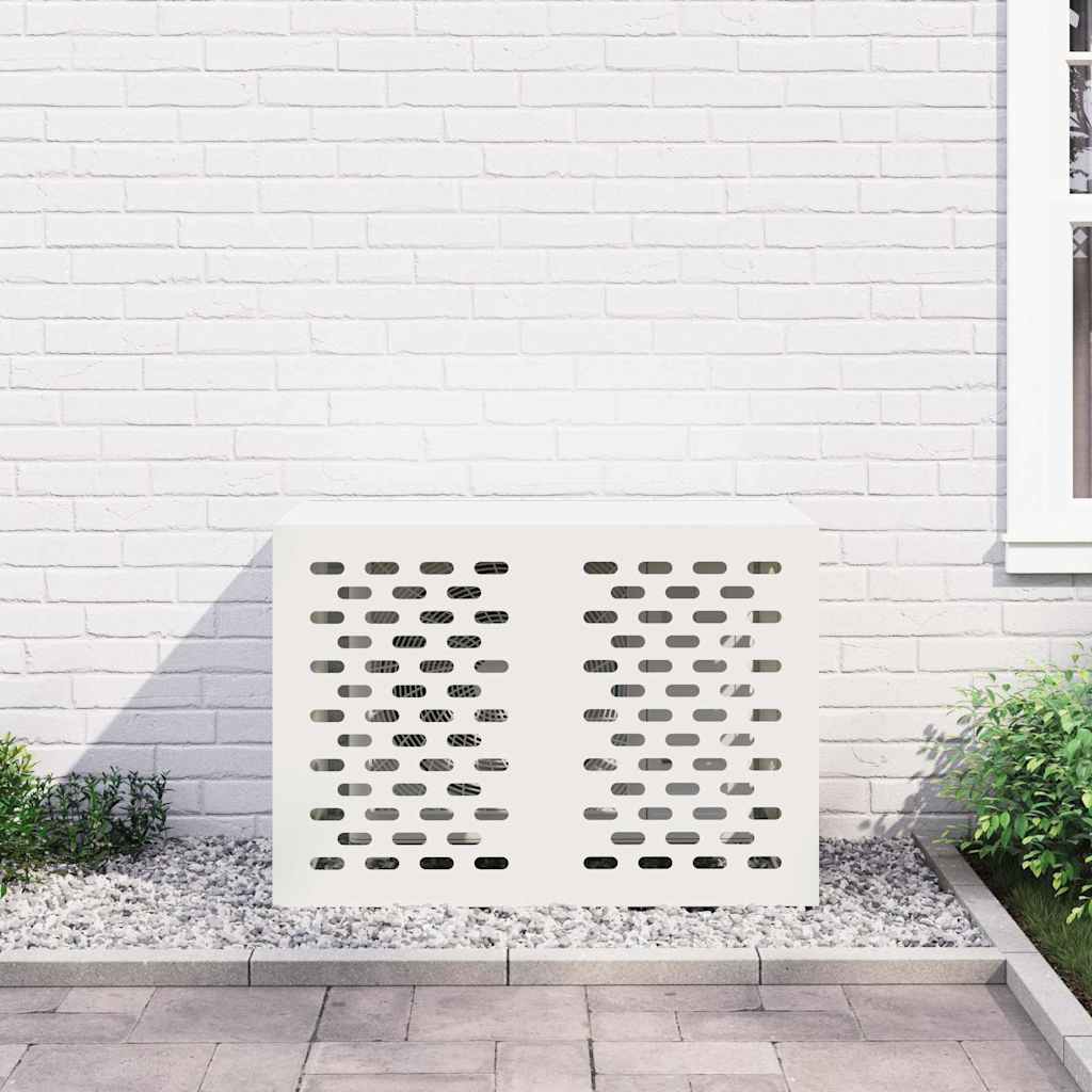vidaXL Pokrywa do klimatyzatora Biały 100 x 50 x 70 cm Stal
