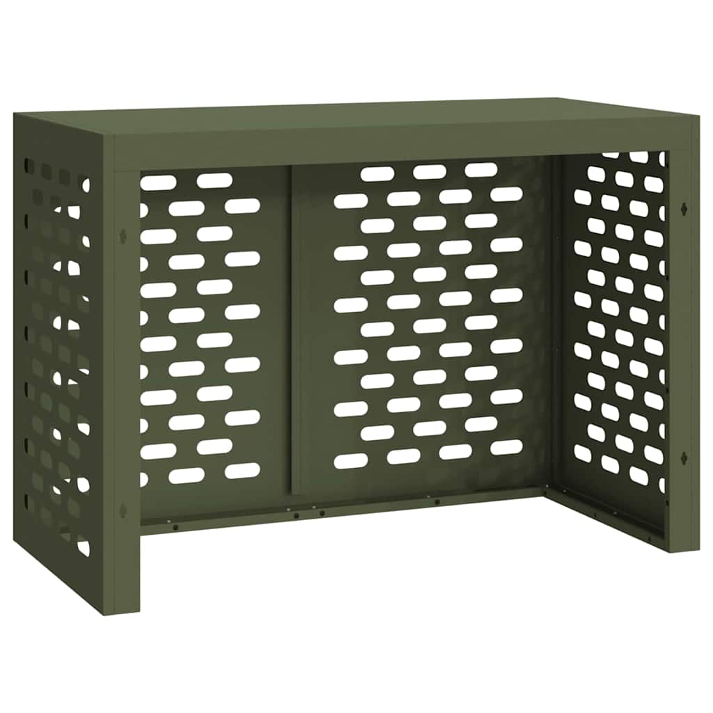 vidaXL Pokrywa do klimatyzatora oliwkowy 100 x 50 x 70 cm Stal