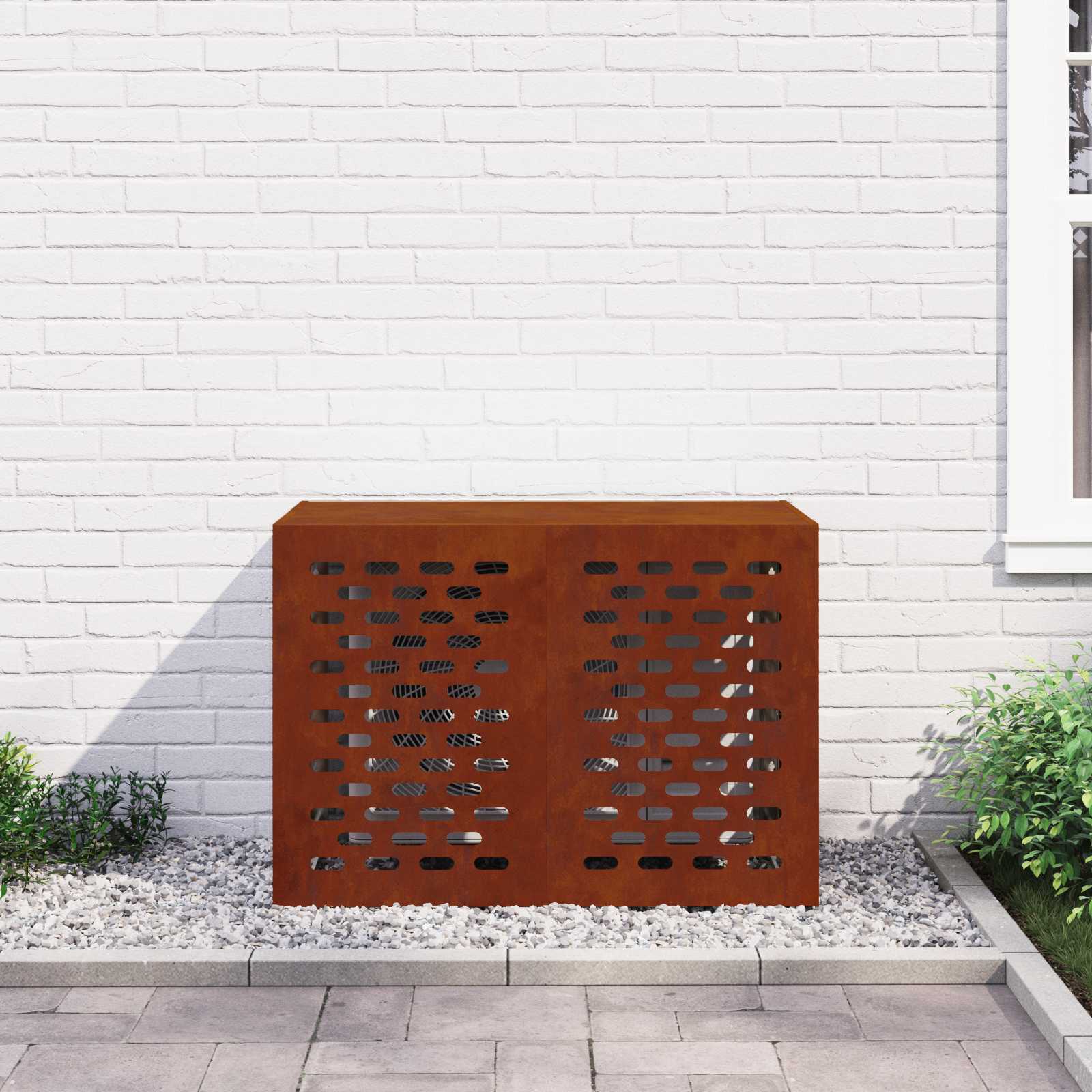 vidaXL Pokrywa do klimatyzatora Rdzawy 100 x 50 x 70 cm
