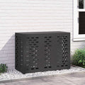 vidaXL Pokrywa do klimatyzatora Czarny 110 x 50 x 80 cm Stal