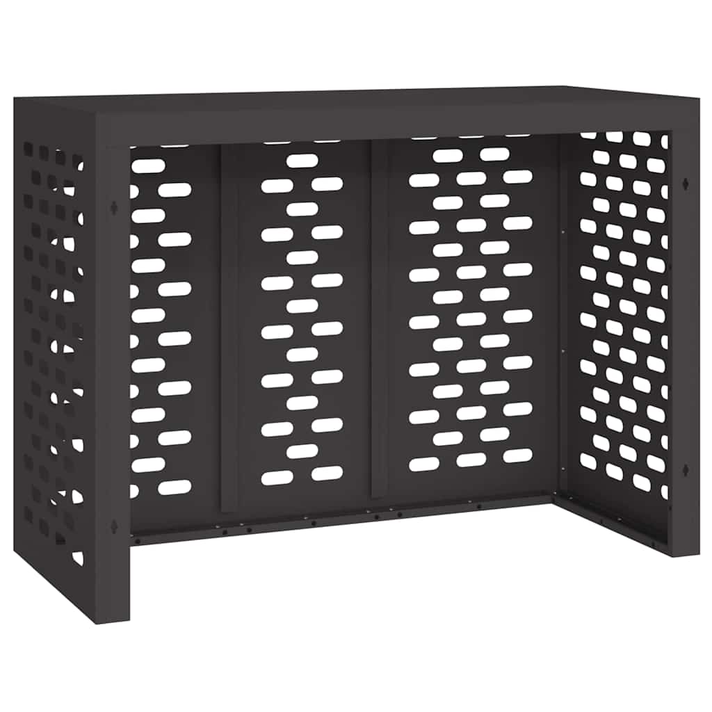 vidaXL Pokrywa do klimatyzatora Czarny 110 x 50 x 80 cm Stal