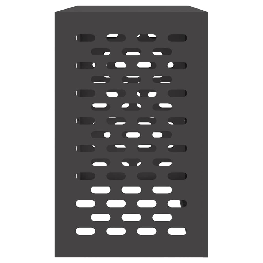 vidaXL Pokrywa do klimatyzatora Czarny 110 x 50 x 80 cm Stal
