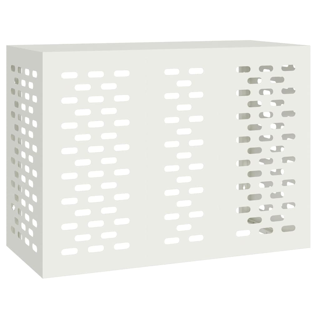 vidaXL Pokrywa do klimatyzatora Biały 110 x 50 x 80 cm Stal