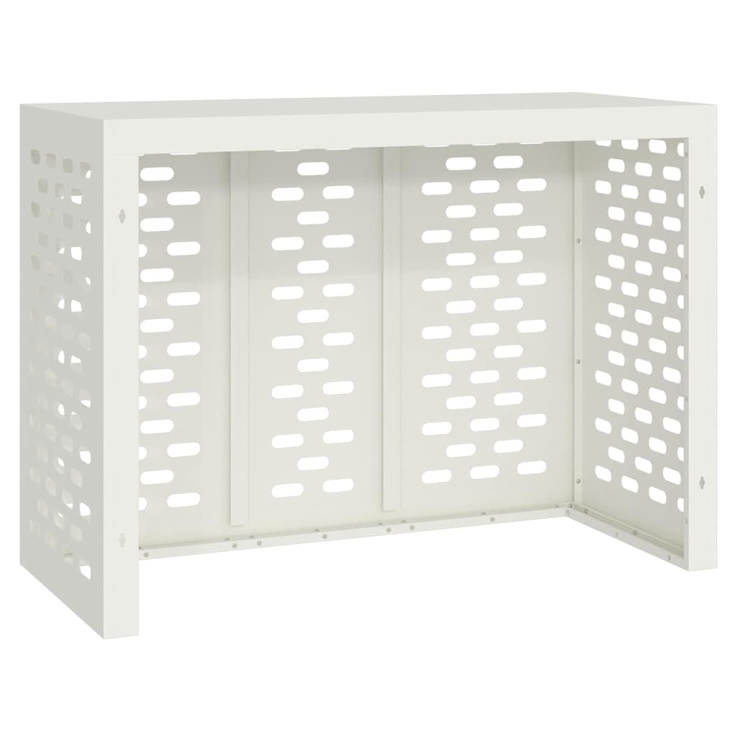 vidaXL Pokrywa do klimatyzatora Biały 110 x 50 x 80 cm Stal