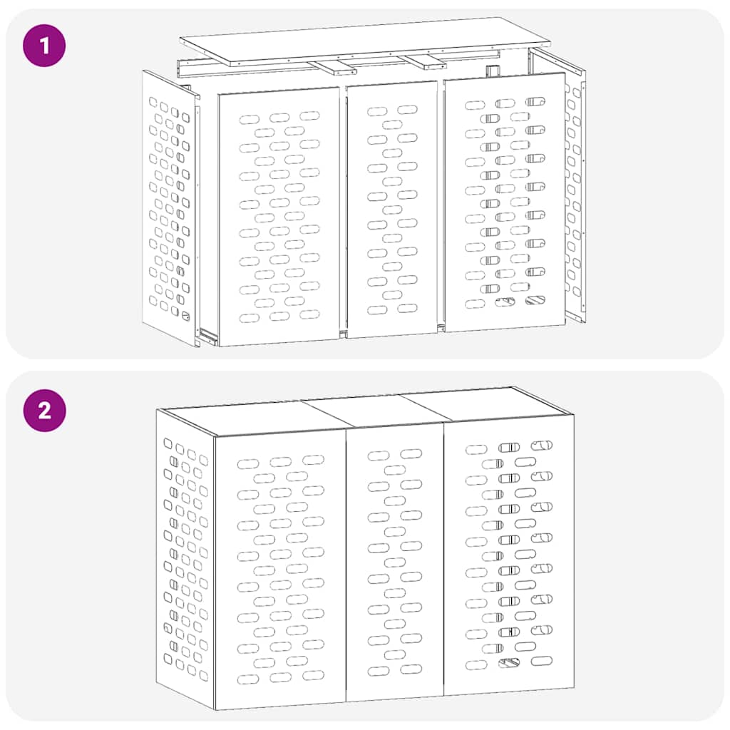 vidaXL Pokrywa do klimatyzatora Antracyt 110 x 50 x 80 cm Stal