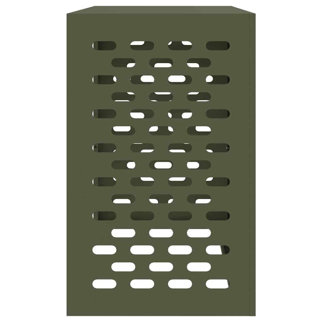 vidaXL Pokrywa do klimatyzatora oliwkowy 110 x 50 x 80 cm Stal