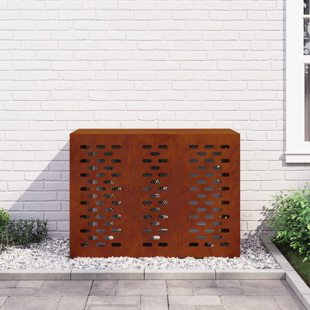 vidaXL Pokrywa do klimatyzatora Rdzawy 110 x 50 x 80 cm