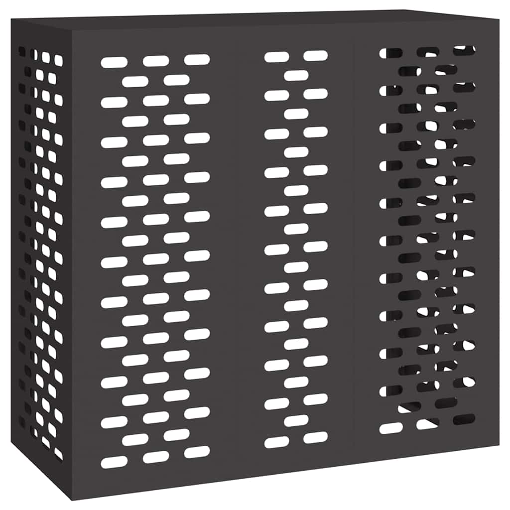 vidaXL Pokrywa do klimatyzatora Czarny 110 x 50 x 105 cm Stal