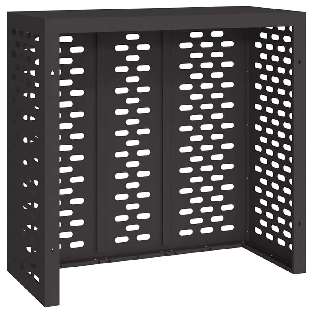 vidaXL Pokrywa do klimatyzatora Czarny 110 x 50 x 105 cm Stal