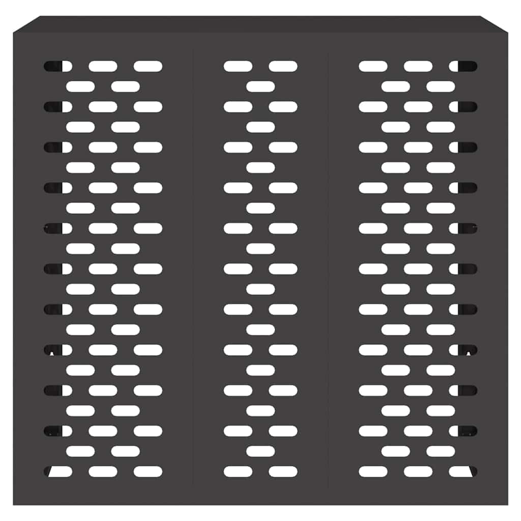 vidaXL Pokrywa do klimatyzatora Czarny 110 x 50 x 105 cm Stal