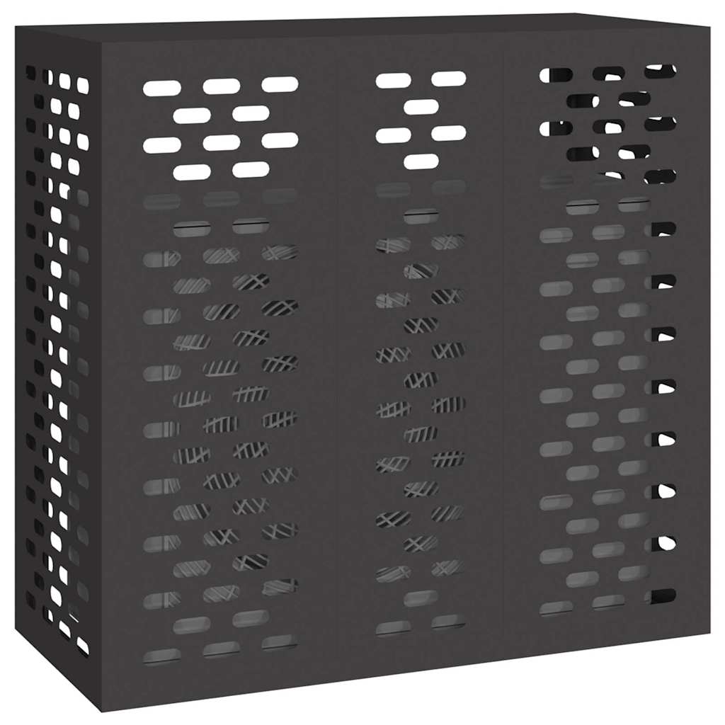 vidaXL Pokrywa do klimatyzatora Czarny 110 x 50 x 105 cm Stal