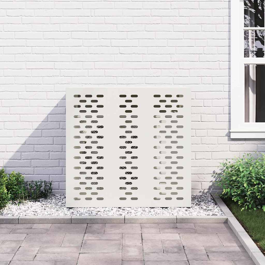 vidaXL Pokrywa do klimatyzatora Biały 110 x 50 x 105 cm Stal