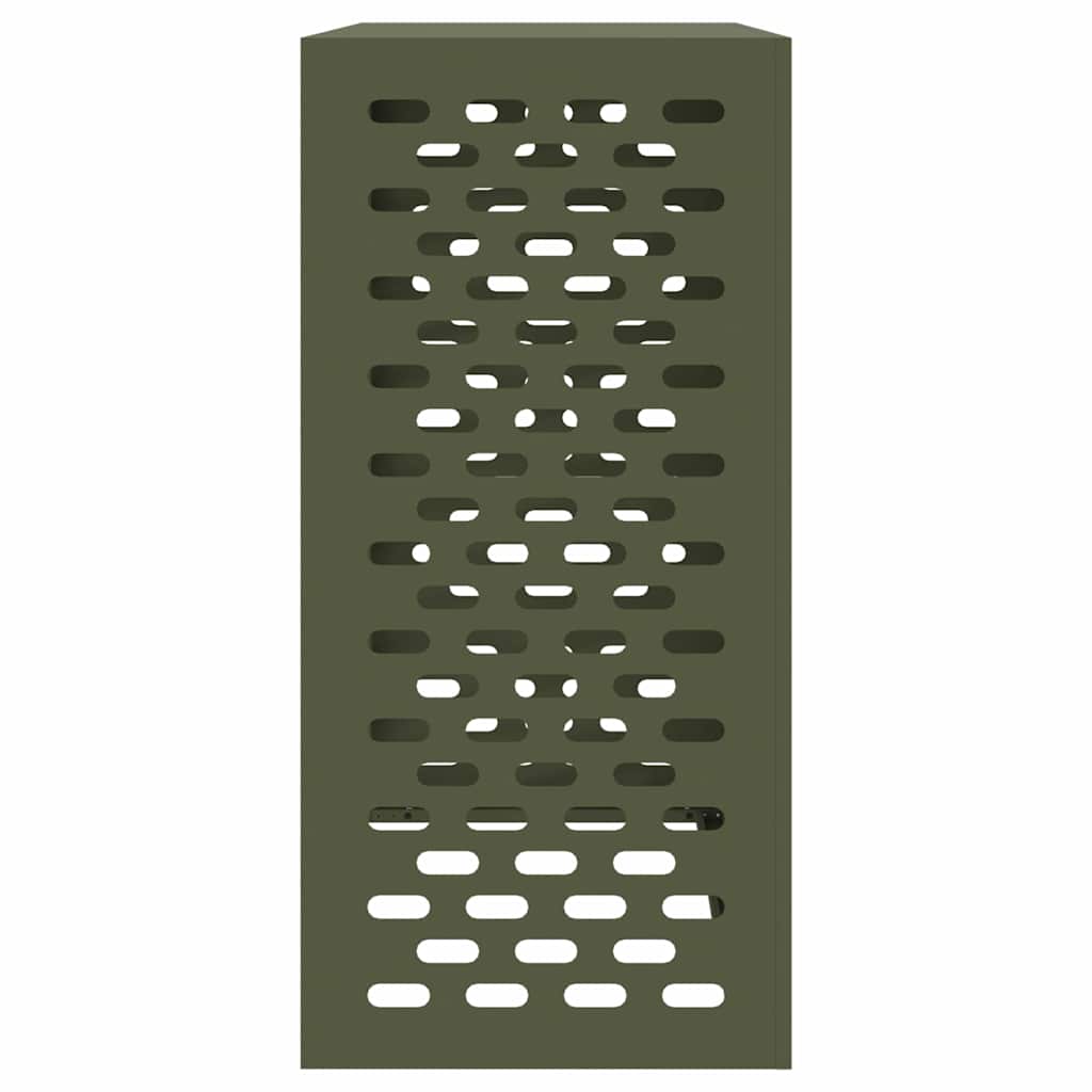 vidaXL Pokrywa do klimatyzatora oliwkowy 110 x 50 x 105 cm Stal