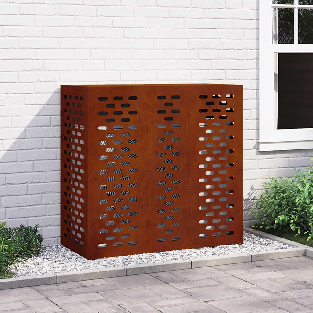 vidaXL Pokrywa do klimatyzatora Rdzawy 110 x 50 x 105 cm
