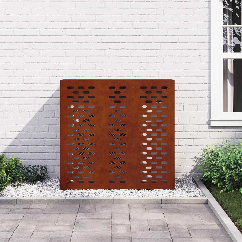 vidaXL Pokrywa do klimatyzatora Rdzawy 110 x 50 x 105 cm