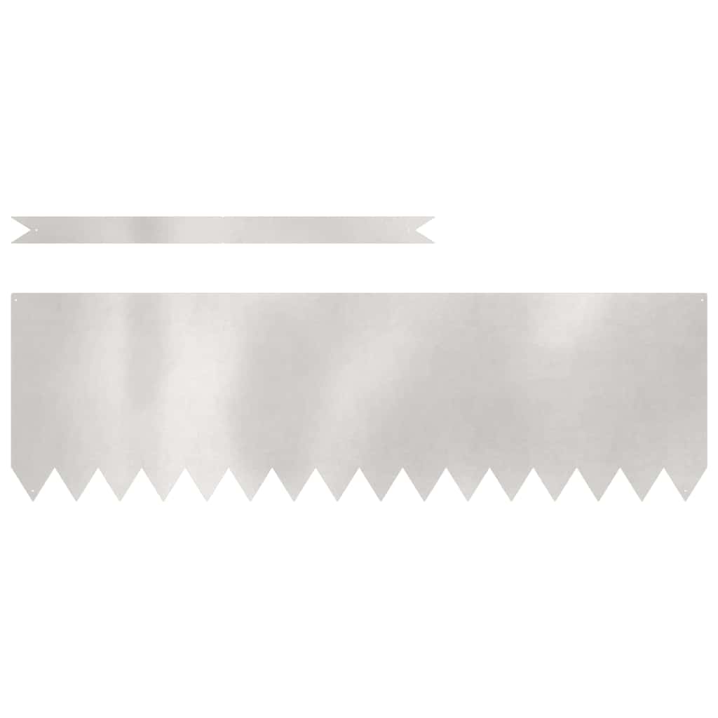 vidaXL Krawężnik do trawnika 10 pcs Srebrny 100 x 0,05 x 30 cm