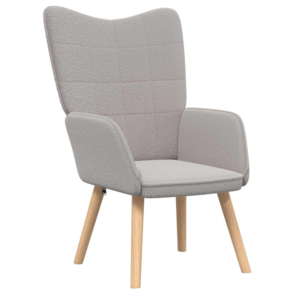 vidaXL fotel Jasnoszary 62 x 67 x 95,5 cm Tkanina sherpa