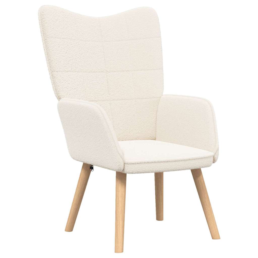 vidaXL fotel Kremowy 62 x 67 x 95,5 cm Tkanina sherpa