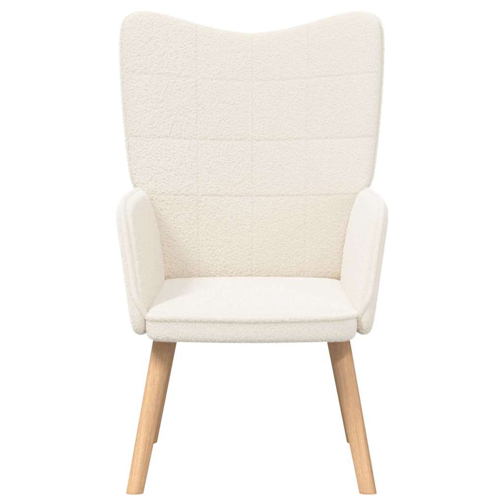 vidaXL fotel Kremowy 62 x 67 x 95,5 cm Tkanina sherpa