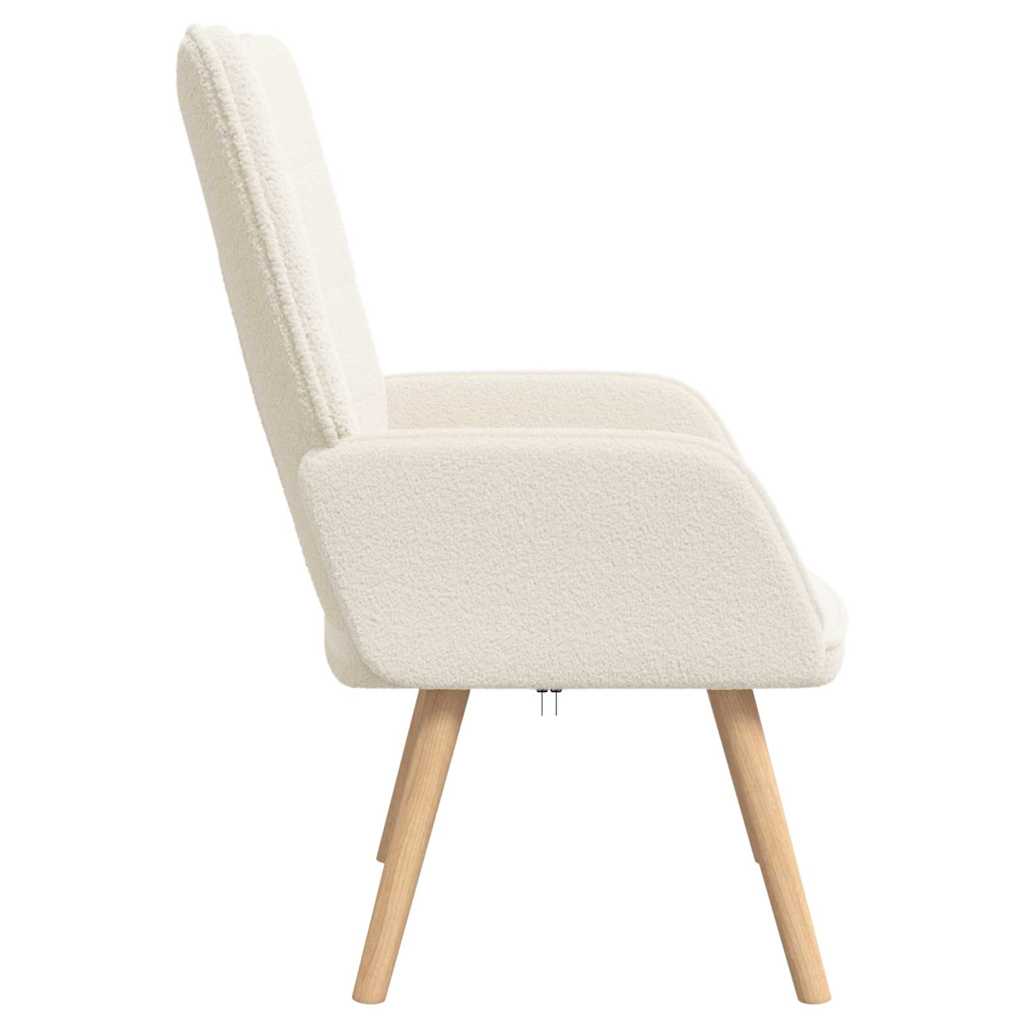 vidaXL fotel Kremowy 62 x 67 x 95,5 cm Tkanina sherpa