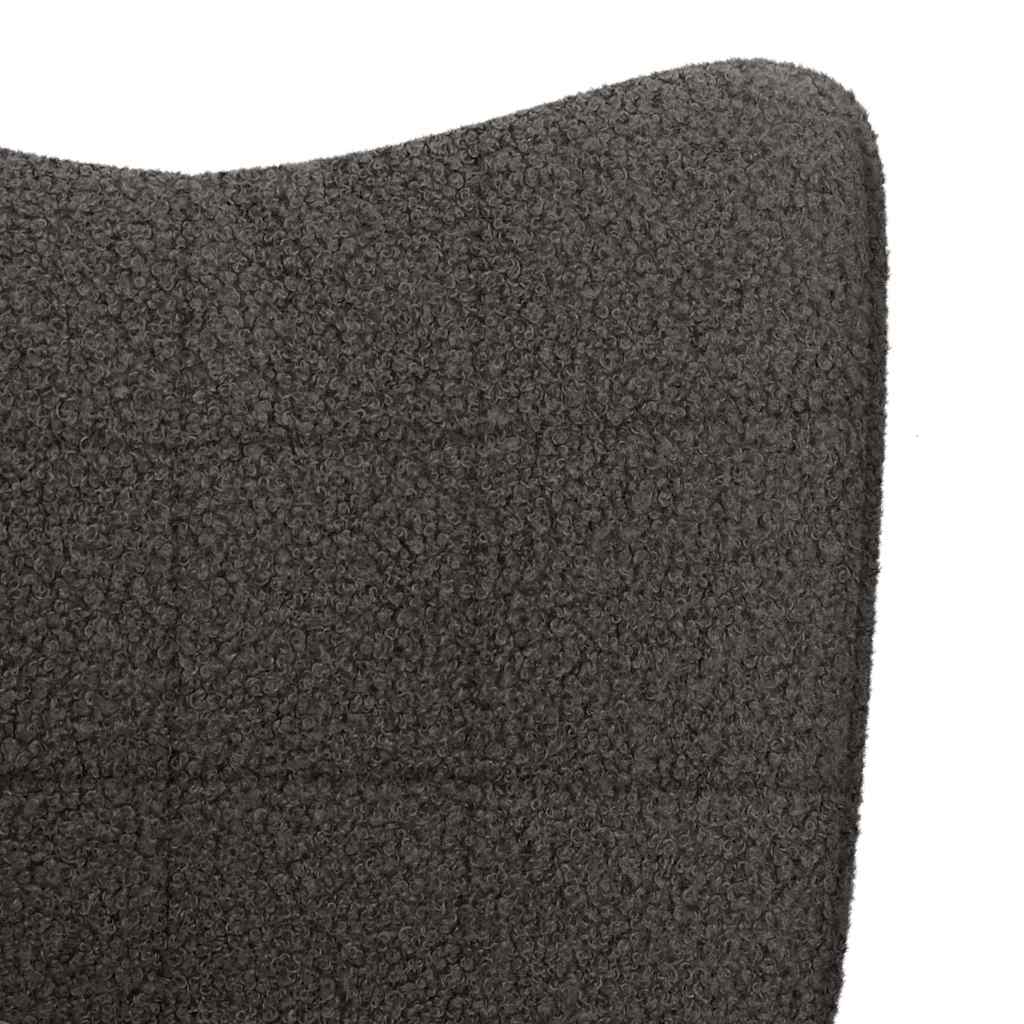 vidaXL fotel Ciemnoszary 62 x 67 x 95,5 cm Tkanina sherpa