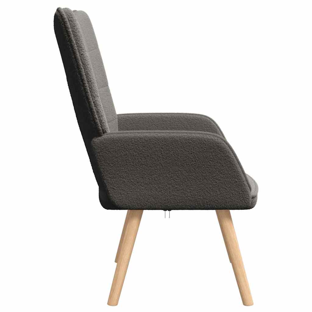 vidaXL fotel Ciemnoszary 62 x 67 x 95,5 cm Tkanina sherpa