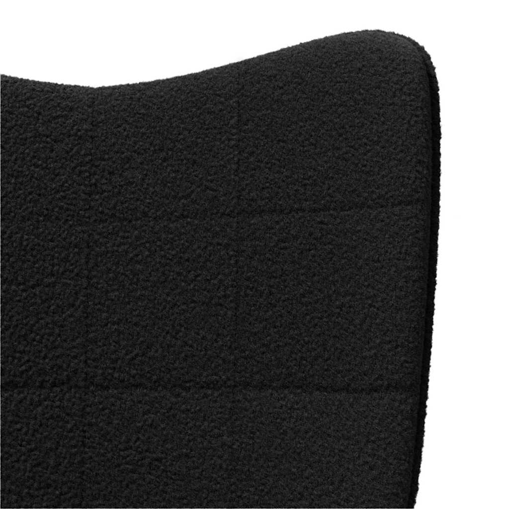 vidaXL fotel Czarny 62 x 67 x 95,5 cm Tkanina sherpa