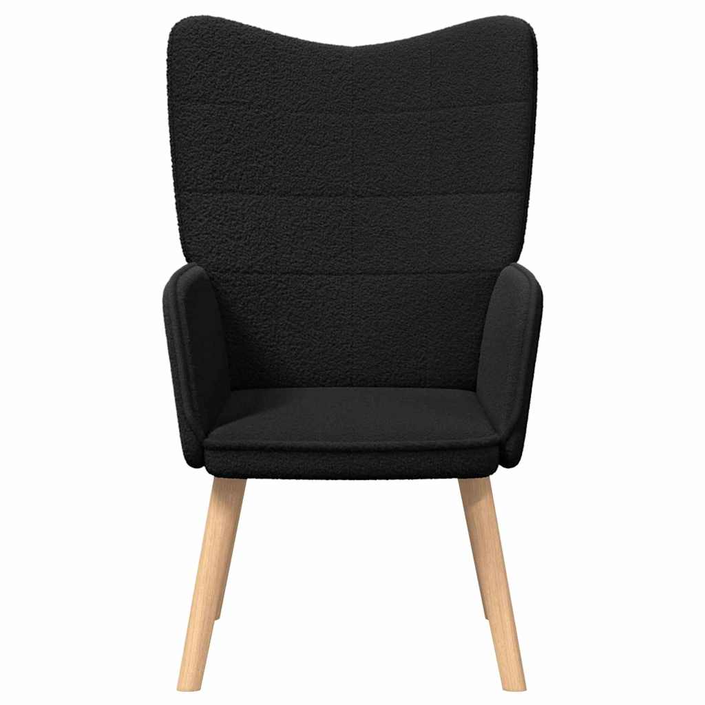 vidaXL fotel Czarny 62 x 67 x 95,5 cm Tkanina sherpa