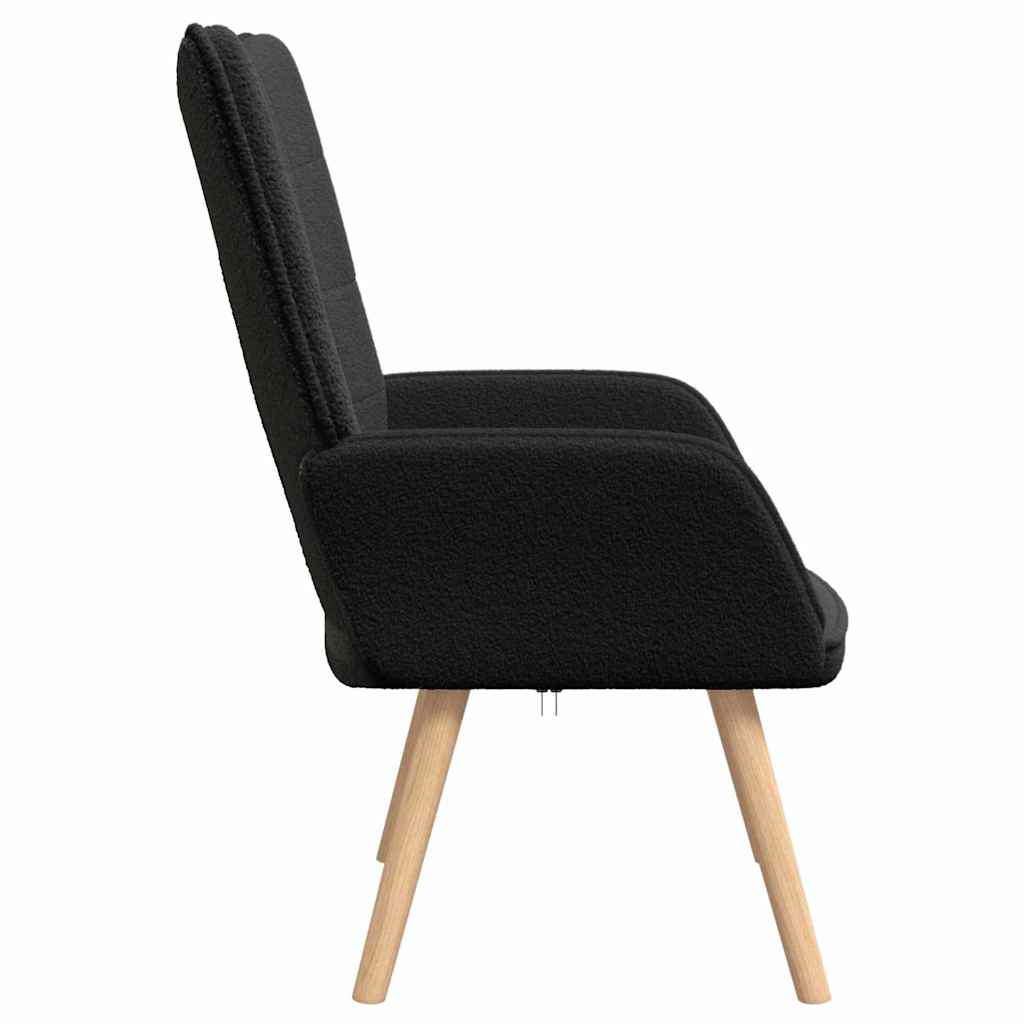 vidaXL fotel Czarny 62 x 67 x 95,5 cm Tkanina sherpa