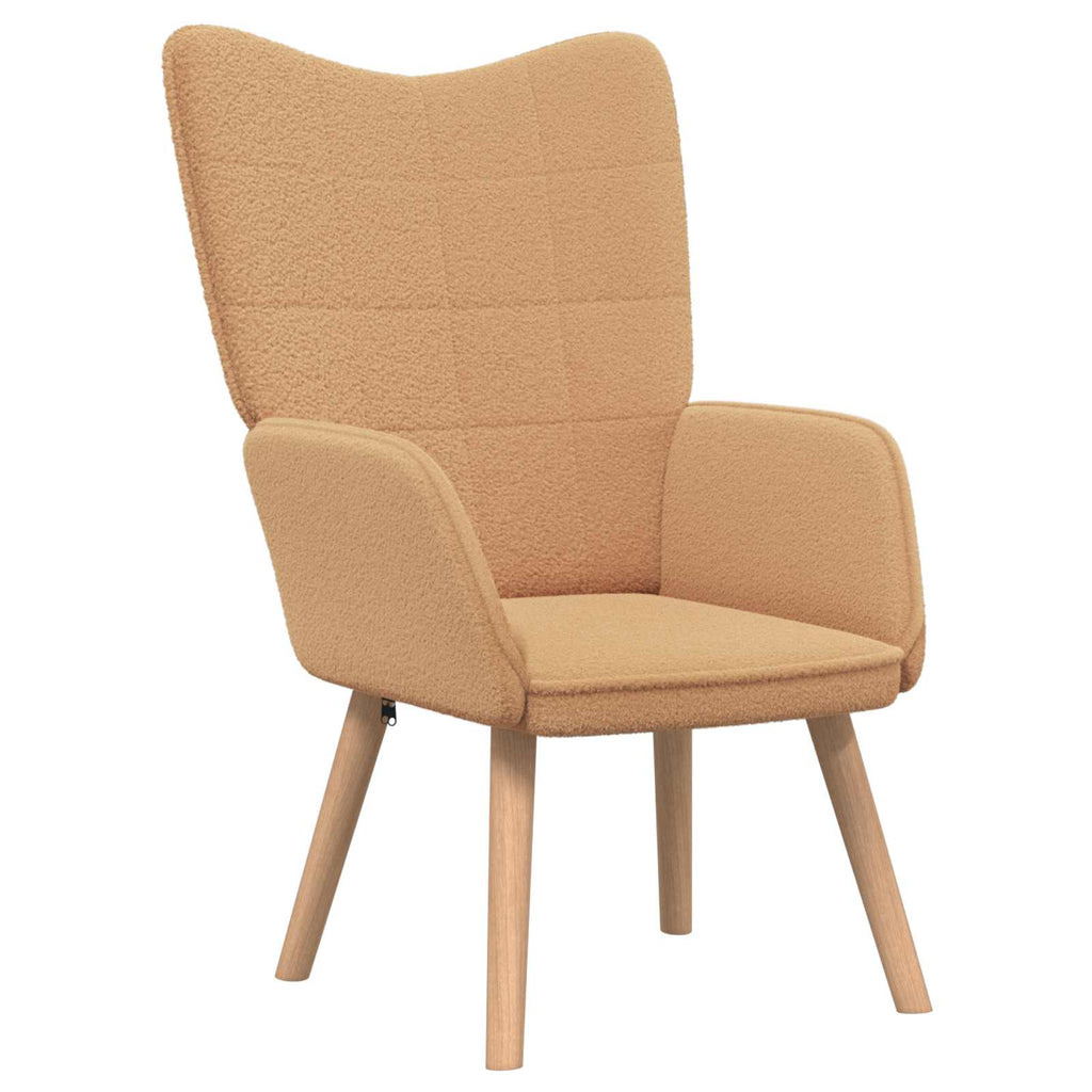 vidaXL fotel Beżowy 62 x 67 x 95,5 cm Tkanina sherpa