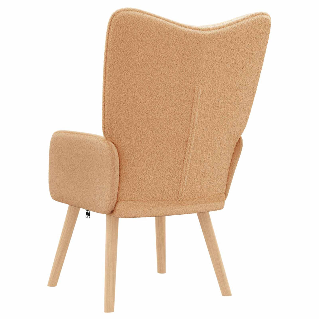 vidaXL fotel Beżowy 62 x 67 x 95,5 cm Tkanina sherpa