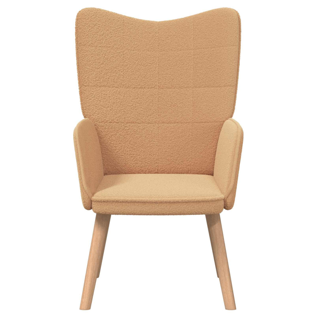 vidaXL fotel Beżowy 62 x 67 x 95,5 cm Tkanina sherpa