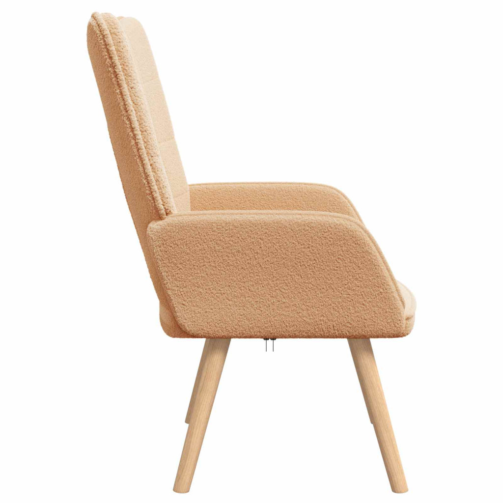 vidaXL fotel Beżowy 62 x 67 x 95,5 cm Tkanina sherpa