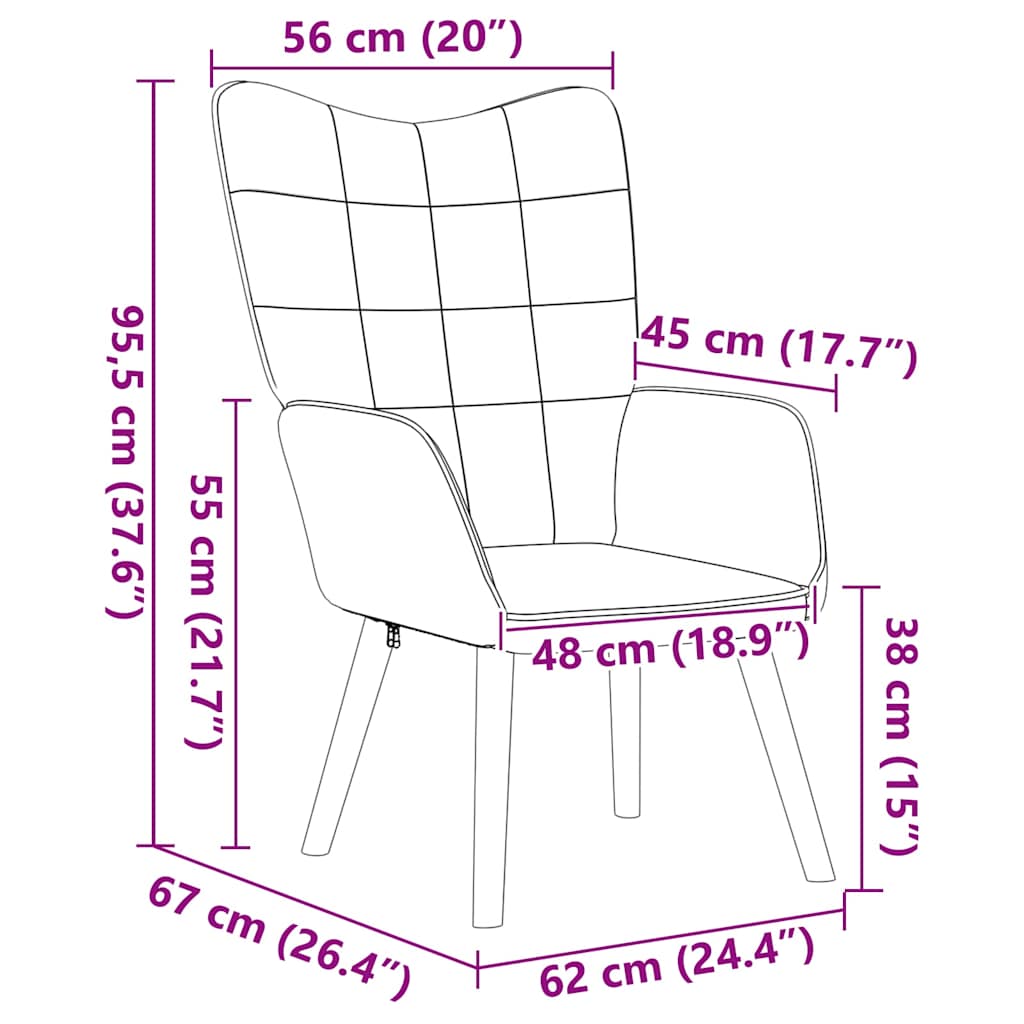 vidaXL fotel Beżowy 62 x 67 x 95,5 cm Tkanina sherpa