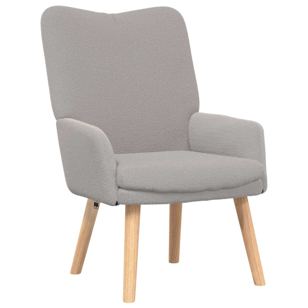 vidaXL fotel Jasnoszary 63 x 67 x 94 cm Tkanina owcza i sklejka