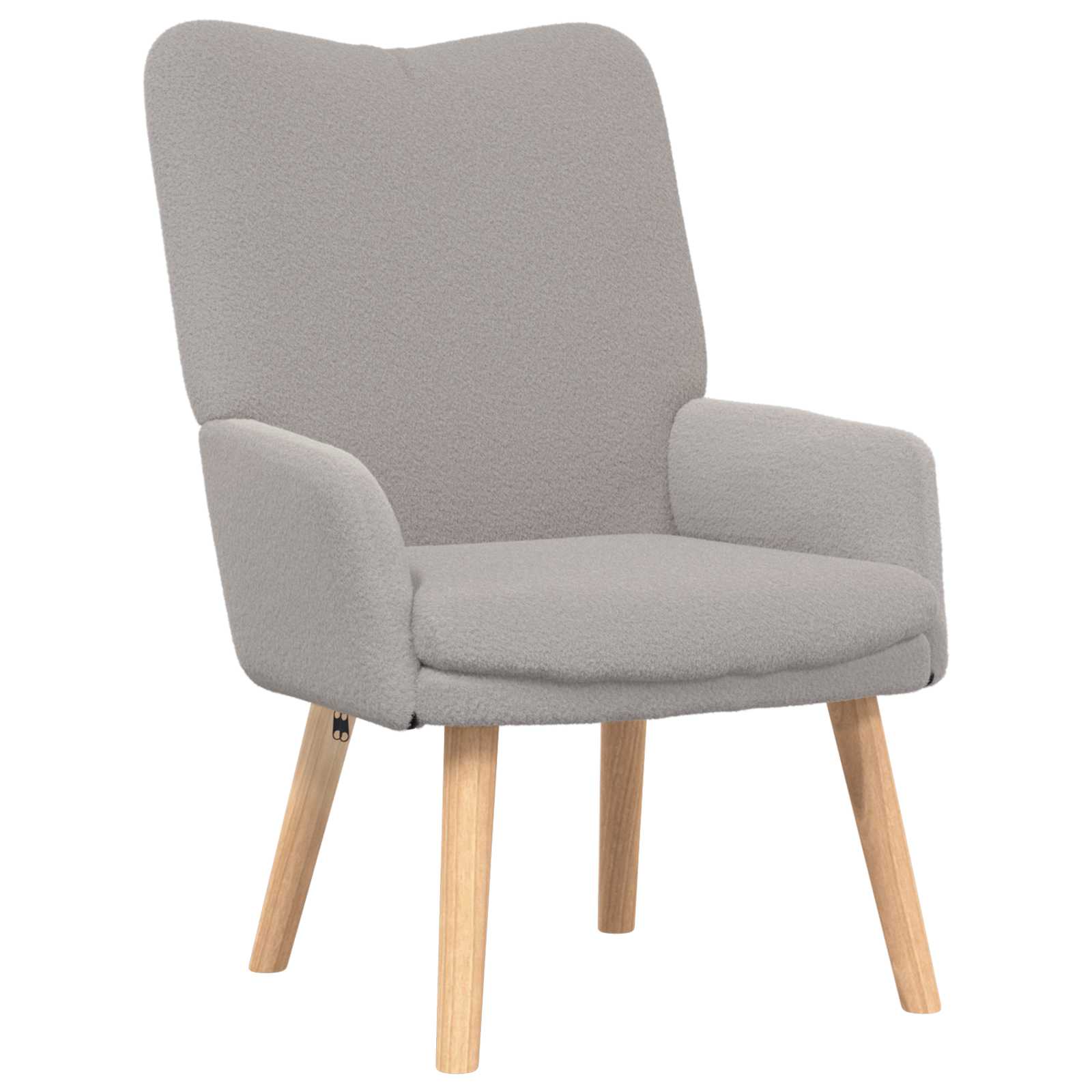 vidaXL fotel Jasnoszary 63 x 67 x 94 cm Tkanina owcza i sklejka