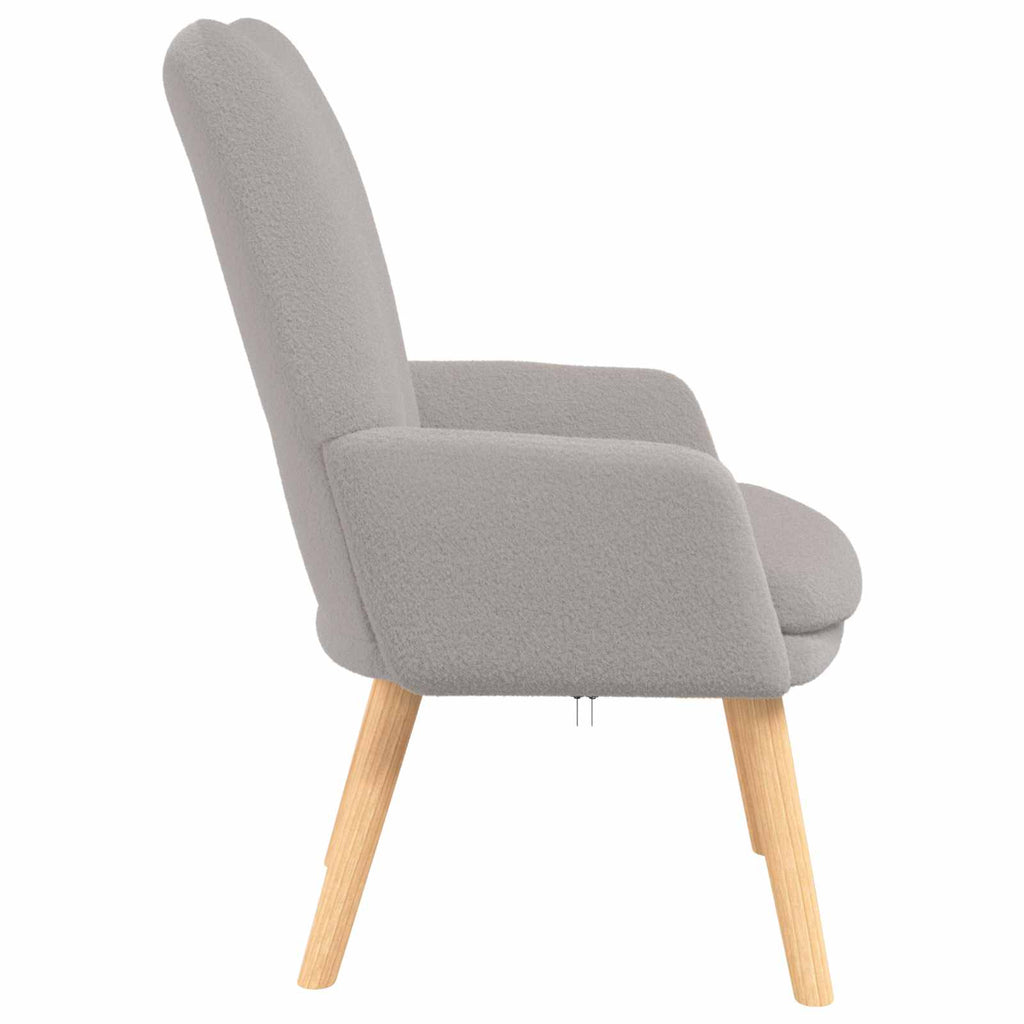 vidaXL fotel Jasnoszary 63 x 67 x 94 cm Tkanina owcza i sklejka