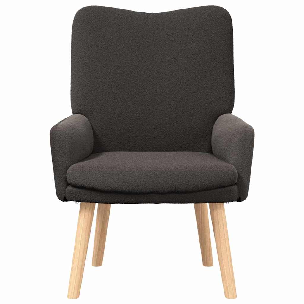 vidaXL fotel Ciemnoszary 63 x 67 x 94 cm Tkanina owcza i sklejka