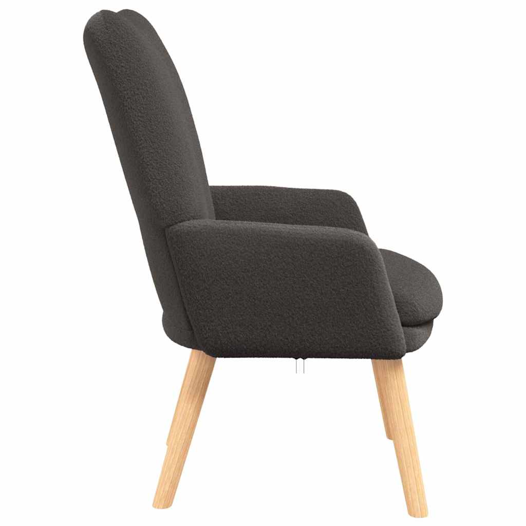 vidaXL fotel Ciemnoszary 63 x 67 x 94 cm Tkanina owcza i sklejka