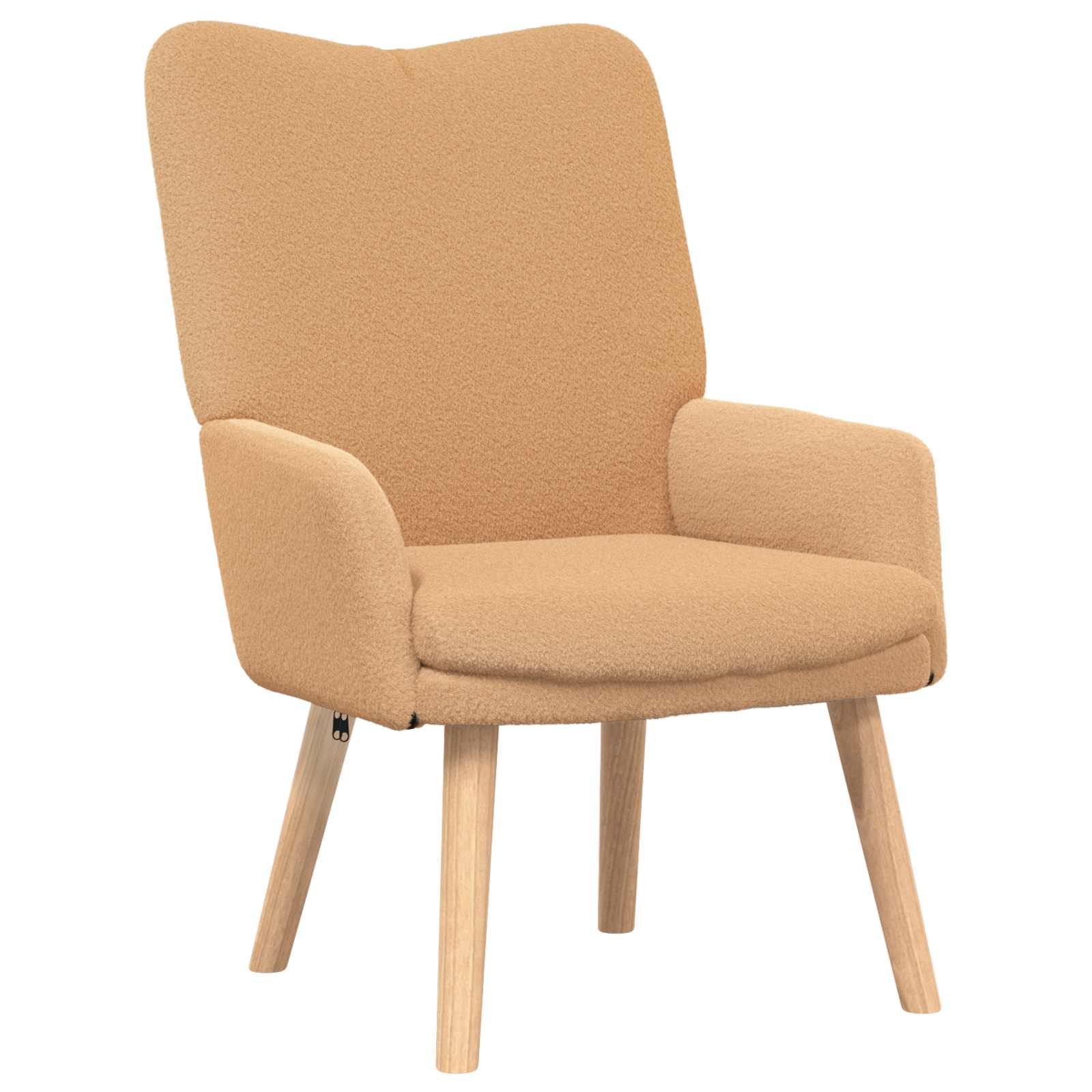 vidaXL fotel Beżowy 63 x 67 x 94 cm Poliester i sklejka