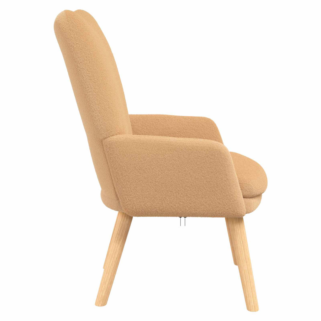vidaXL fotel Beżowy 63 x 67 x 94 cm Poliester i sklejka