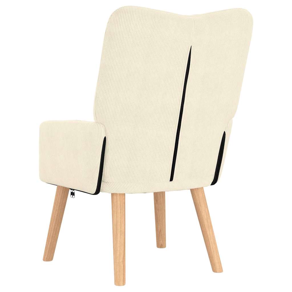 vidaXL fotel Kremowy 63 x 67 x 94 cm tkanina