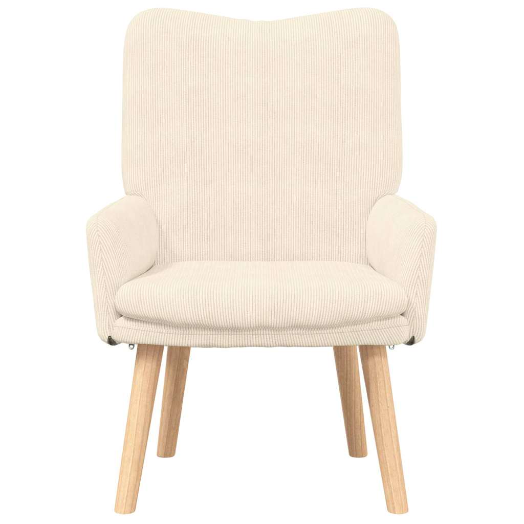 vidaXL fotel Kremowy 63 x 67 x 94 cm tkanina