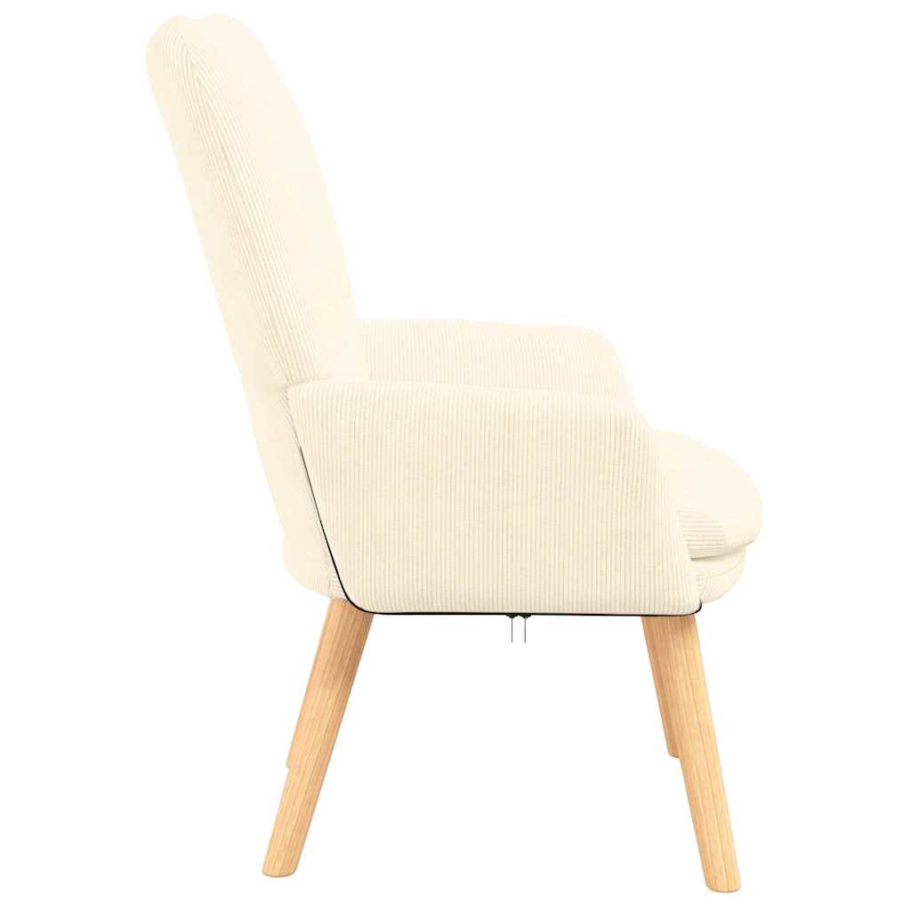 vidaXL fotel Kremowy 63 x 67 x 94 cm tkanina