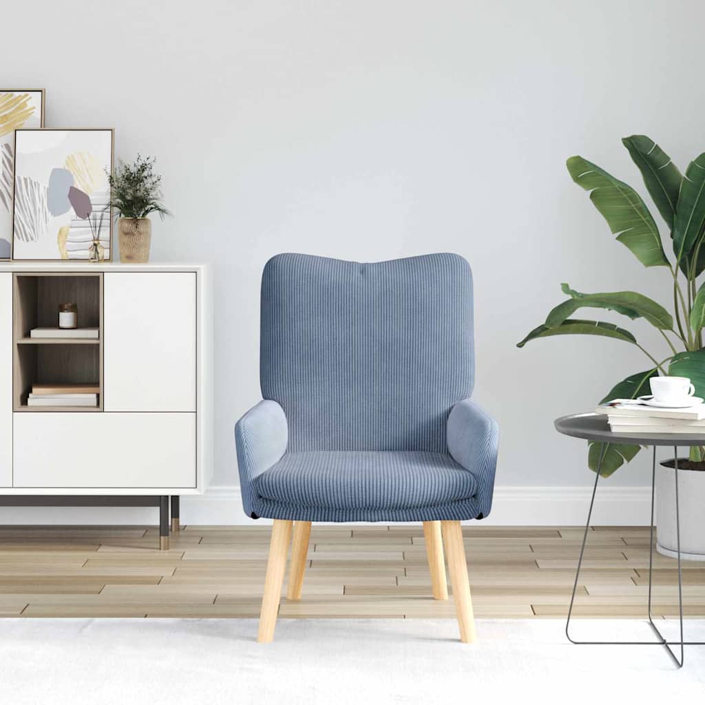 vidaXL fotel Niebieski 63 x 67 x 94 cm tkanina