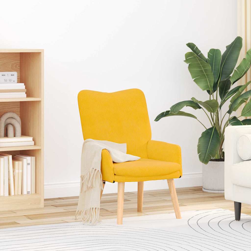 vidaXL fotel Jasnożółty 63 x 67 x 94 cm tkanina