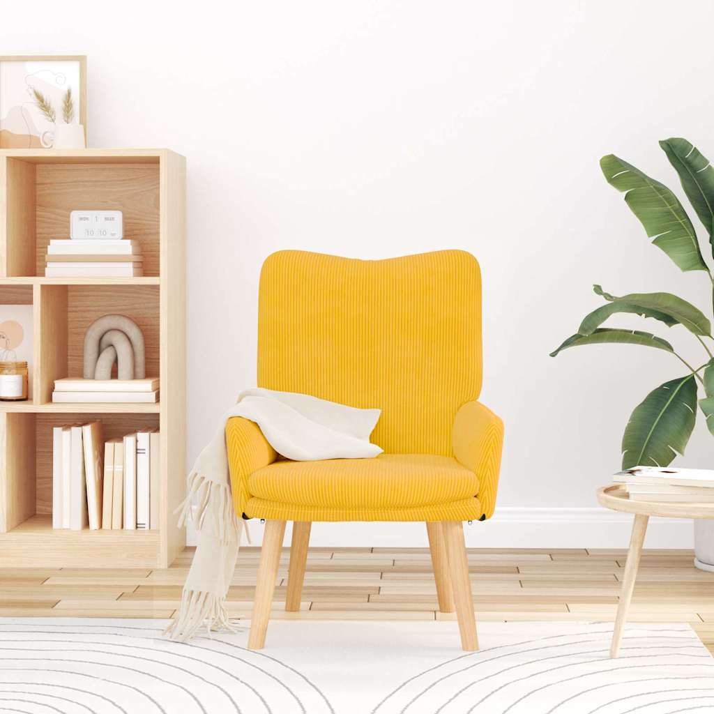 vidaXL fotel Jasnożółty 63 x 67 x 94 cm tkanina