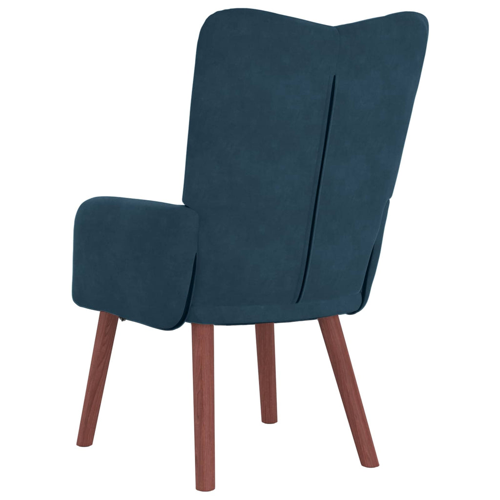 vidaXL fotel Niebieski 63 x 67 x 94 cm Aksamit